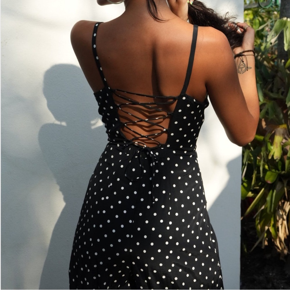 Vintage 1990s polka dot jumpsuit! - Picture 2 of 6